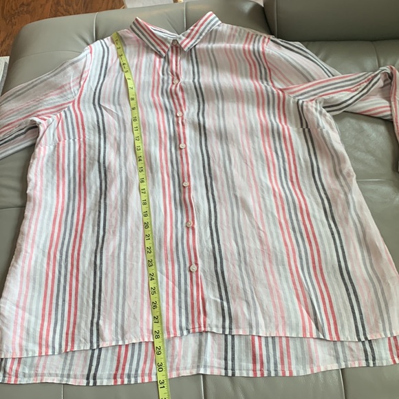 J. Jill Love Linen Essential Shirt Granite Multi - Picture 9 of 10